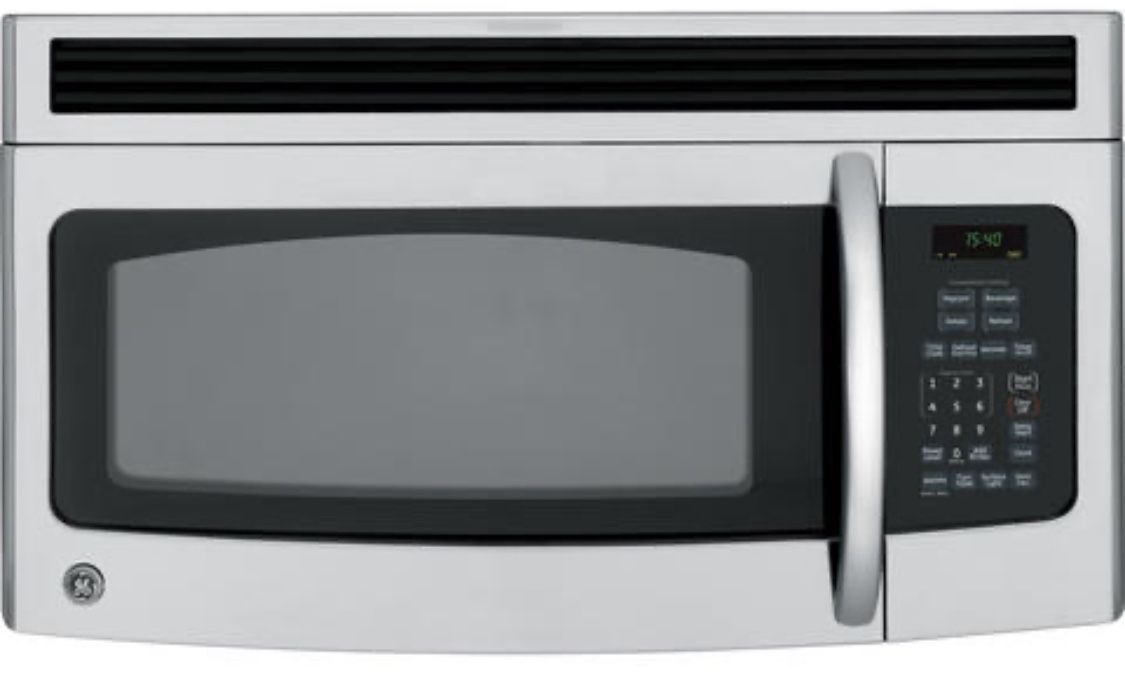 GE Over the Range Microwave: model number jvm1540sp1ss