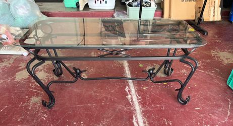 Small glass coffee table