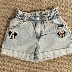 Zara Denim Shorts Disney 4 Years Girl