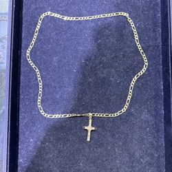 14k Gold Chain And Cross