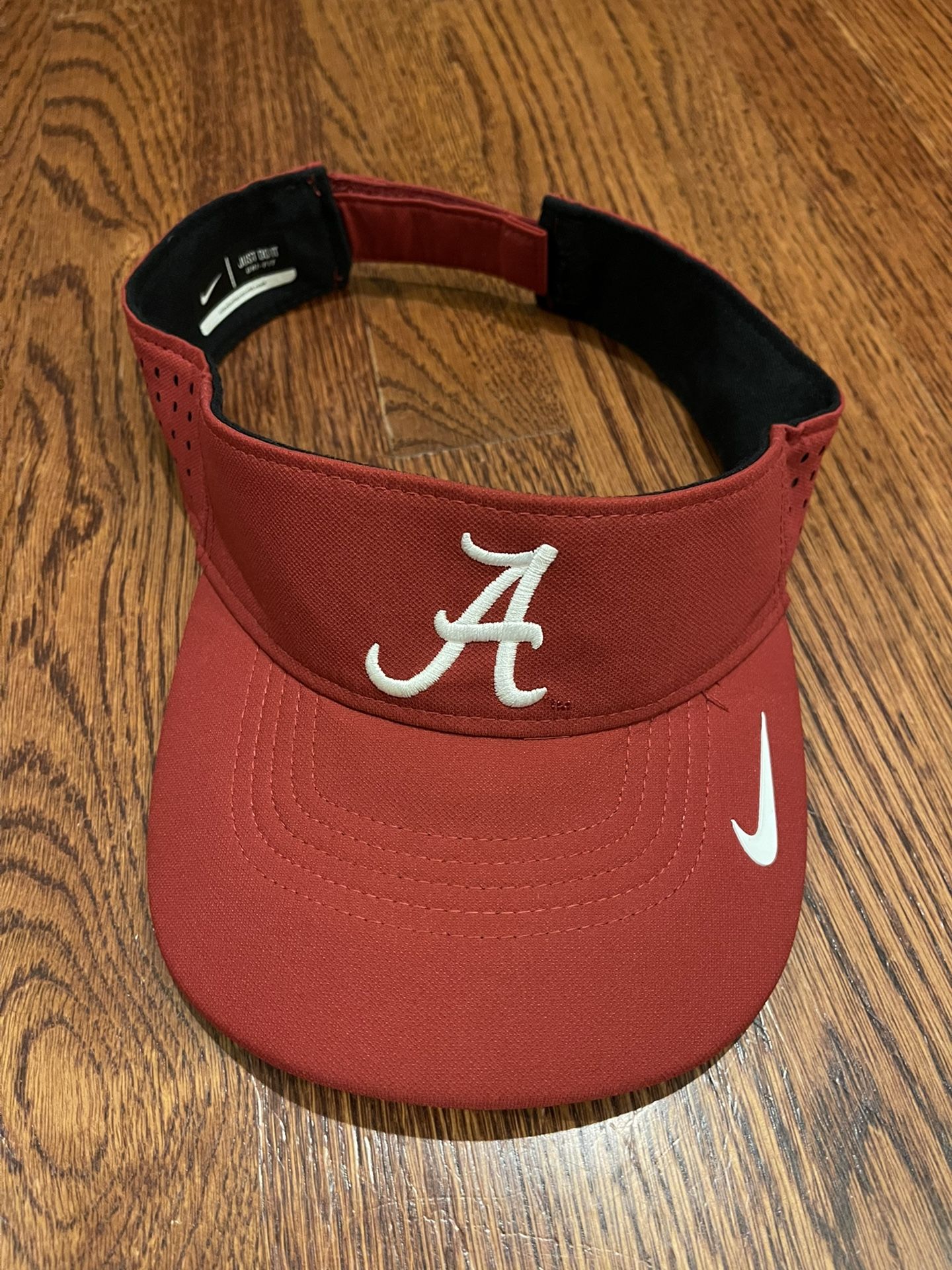 Nike Alabama Crimson Tide Sun Visor Golf Football Hat Cap Red Embroidered Logos