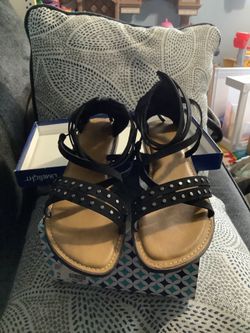 Black Sandals Size 10