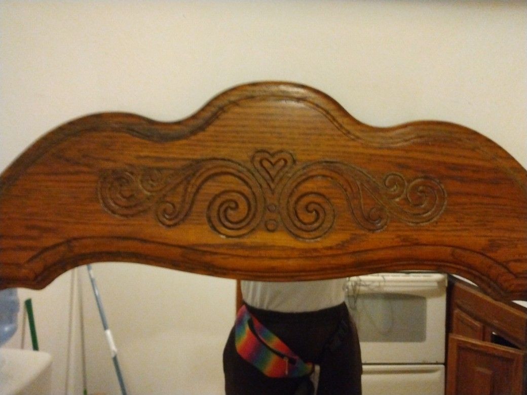 Big Antique Wooden Mirror