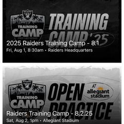 Las Vegas Raiders Training Camp Tickets