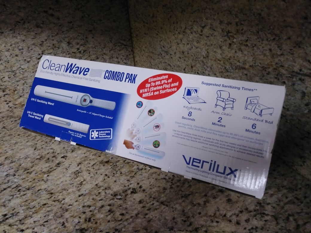 Verilux CleanWave UV Light Sanitizing Wand Combo Pack With Travel Bag