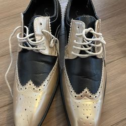 Amali Gold And Black Dress shoes