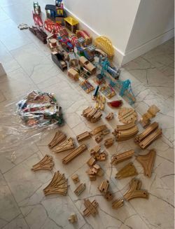 wooden railway more than 217 parts