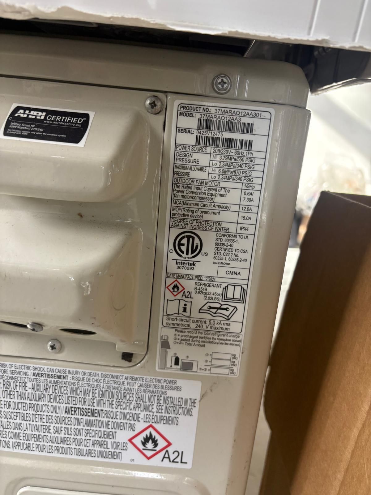 Carrier Air Conditioner Like New Only 4 Hours Of Use 