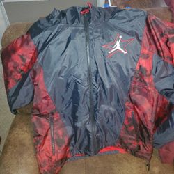 Jordan Windbreaker Jacket Sz L Large Cool Grey