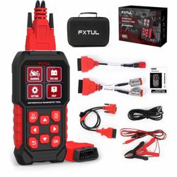 M4 Motorcycle Diagnostic Tool for Harley-Davidson 4P/6P, Read/Clear Codes & Live Data, ECU & Service Reset, Throttle Reset & ABS Bleed, with OBD2 16P,