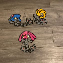 Uxie Mespirit And Azelf Pokemon Perler Beads