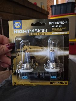 NAPA NightVision Brilliant BPH11NVB2-N bulbs (which are type H11)