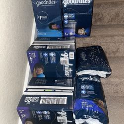 Pullups: Good Nites Pullups. $10 A BOX $5 A BAG