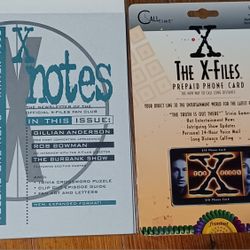 XFiles Phone Calling Card 1998 Book Volume 3 Winter 1996 2 Lot