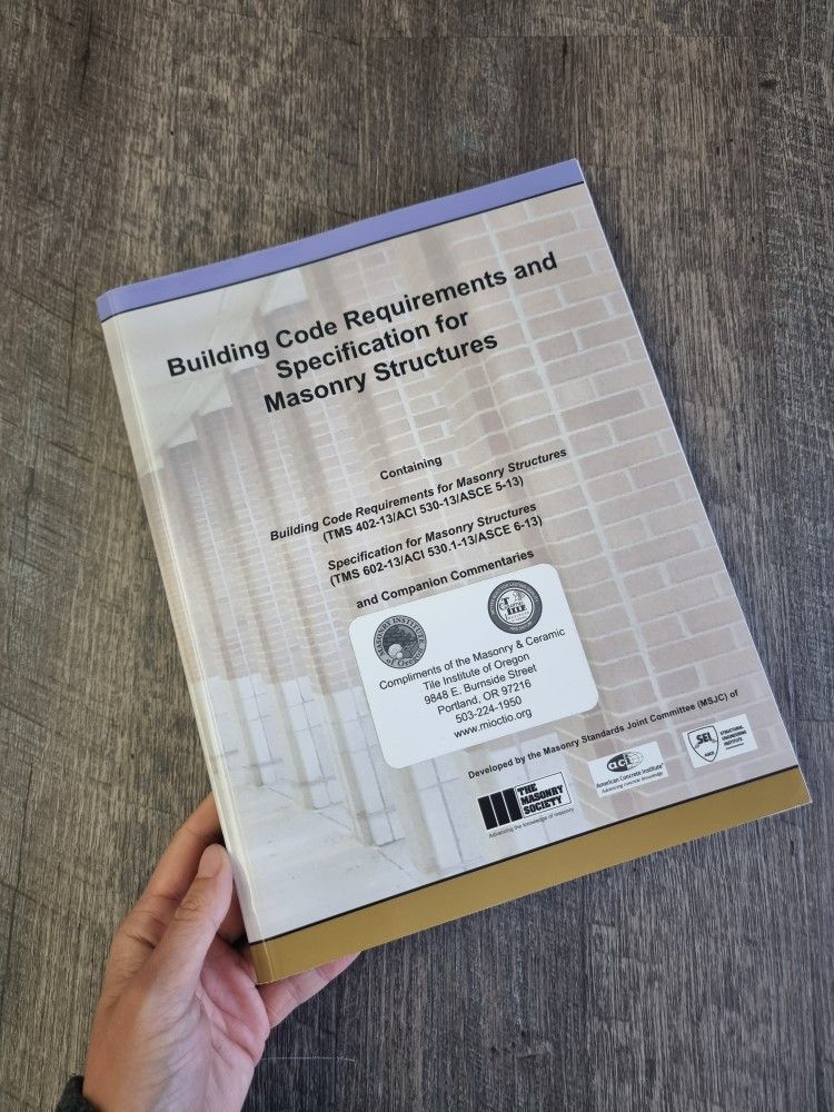 Building Code Requirements And Specifications for Masonry Structures 2016