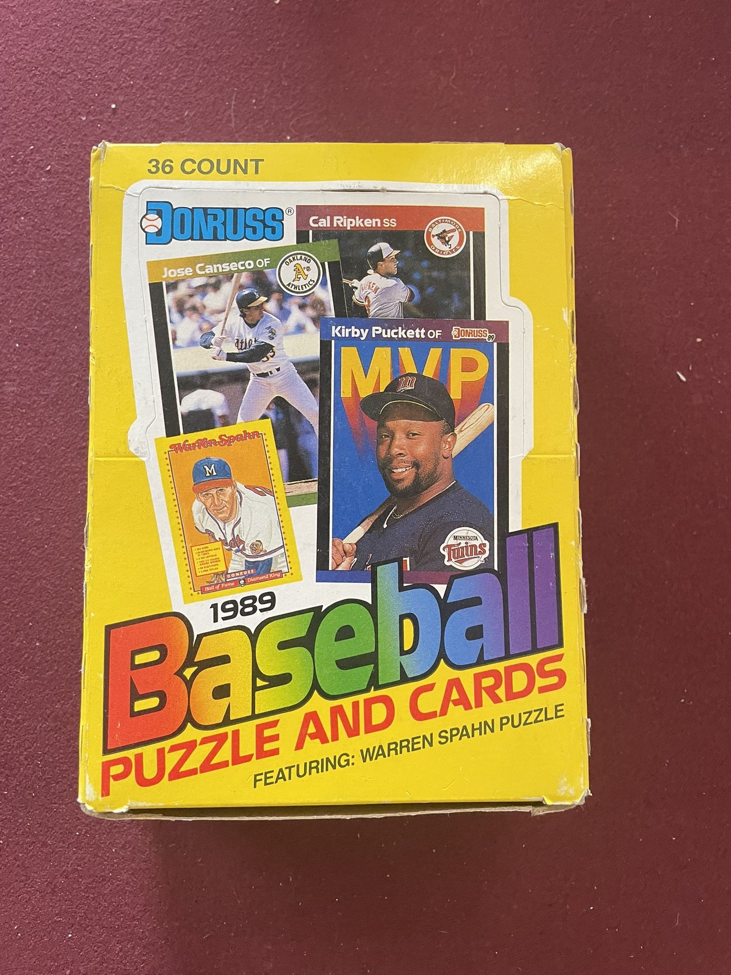1989 Donruss Wax Box — 36 Packs