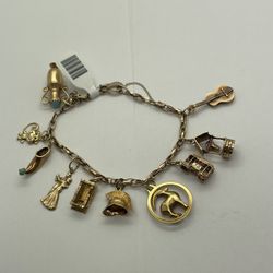 CHARM BRACELET 14KT YELLOW GOLD 