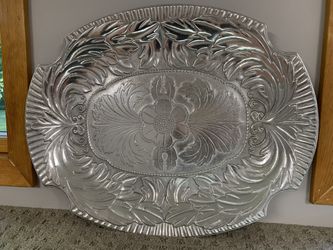 Wilton Armetale Acanthus Large Oval Serving Tray Platter