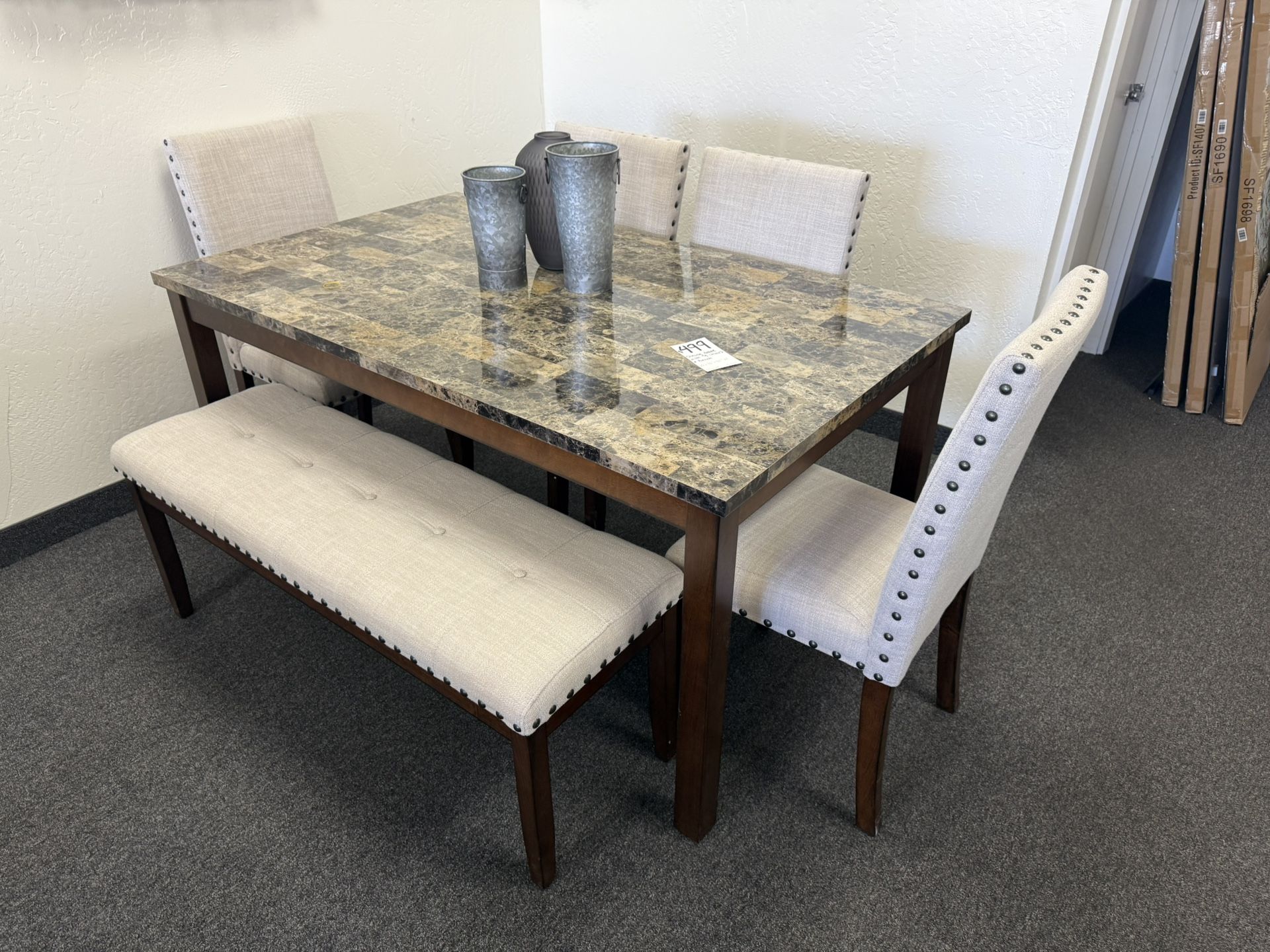 Dining Set With 4 Chairs And A Bench