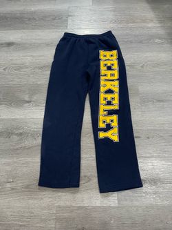 Vintage 2000s Champion UC Berkeley Navy Blue/Yellow Spell-out Men’s Sweatpants