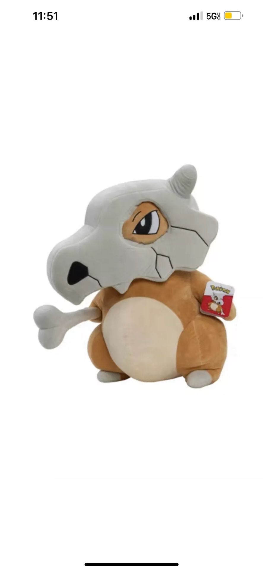 Pokémon 24” Plush Jumbo Cubone
