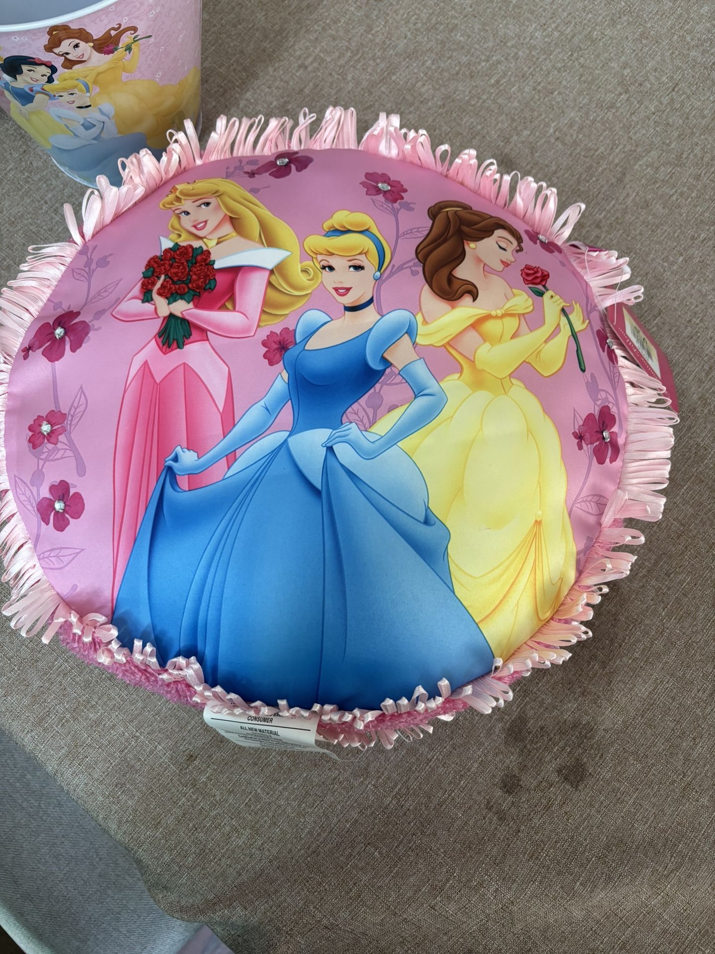 Disney princess pillow and dust bin