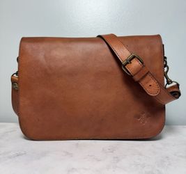 Patricia Nash leather flap saddle crossbody