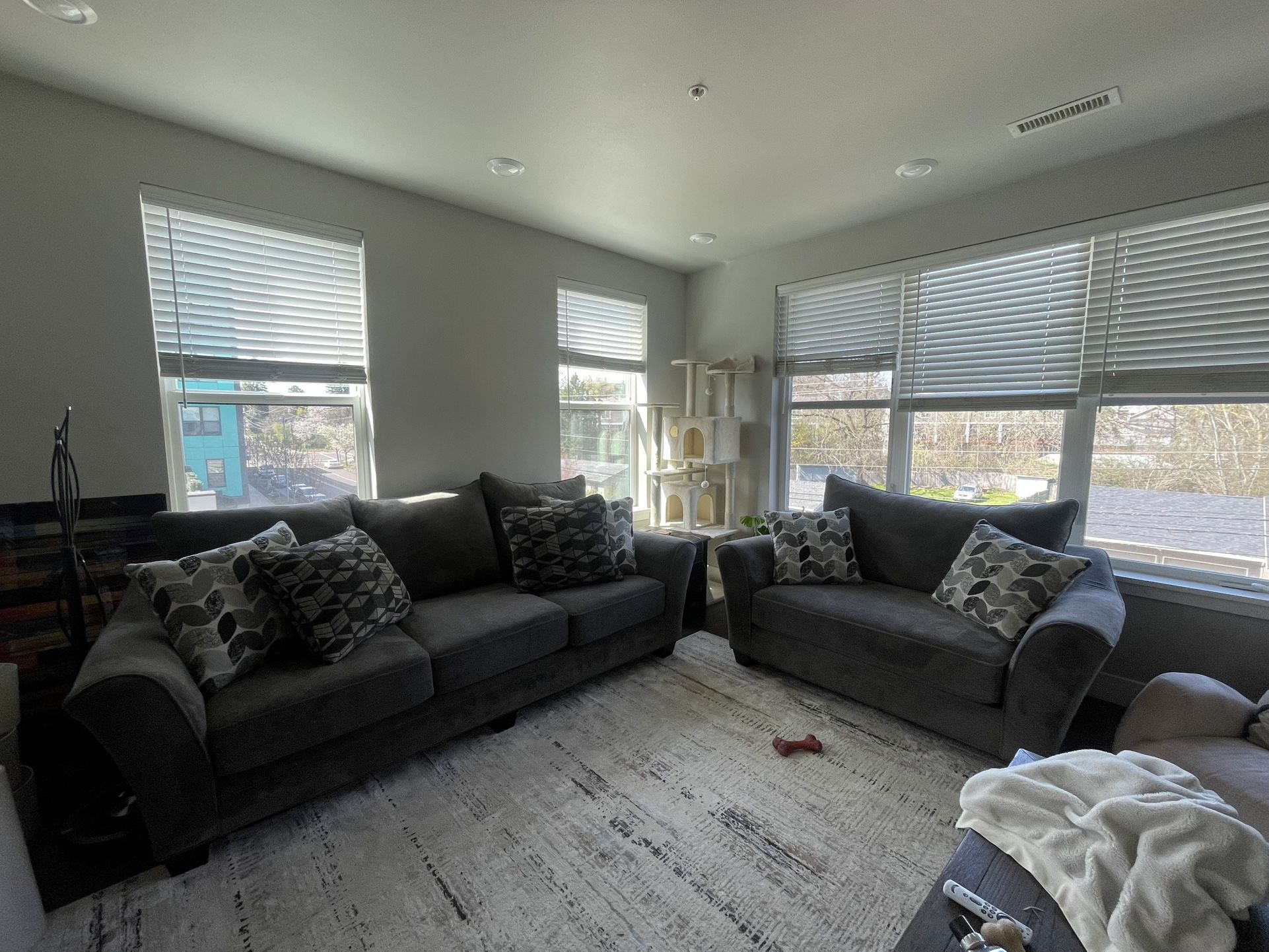Couch And Love Seat W/ Pillows