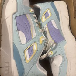 Puma Pastel Sneakers (blue, lavender, yellow)