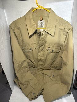 Timberland Waterproof Khaki Mens M/M Zip/Snap Close Great Condition Jacket