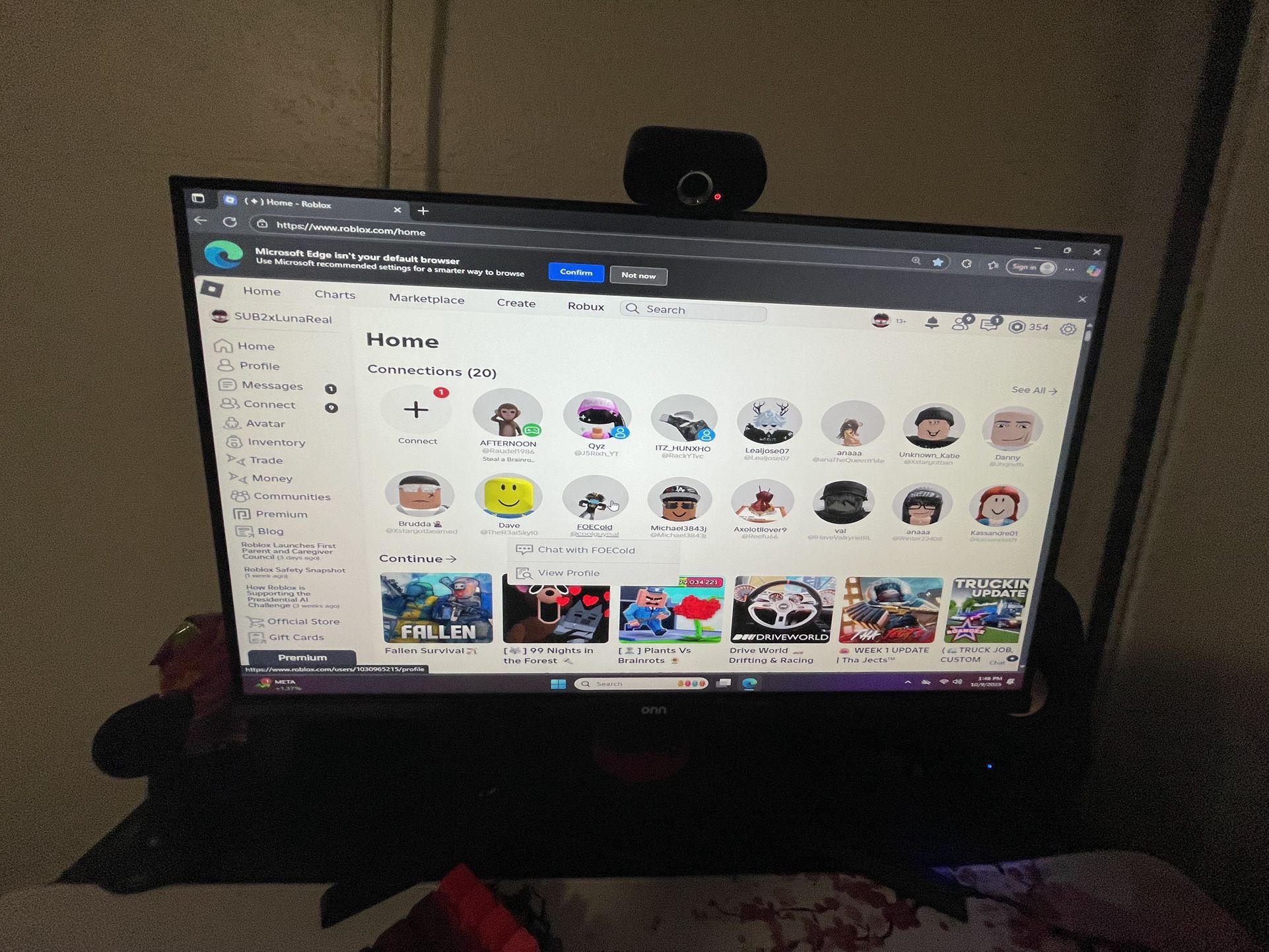 Monitor, mouse pad keyboard and mouse