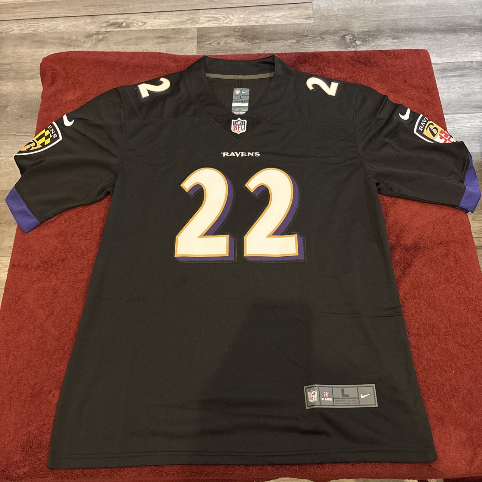 NFL Baltimore Ravens #22 Derrick Henry Large Black Jersey