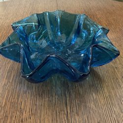 Vintage Large Murano Style Art Glass Bowl