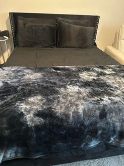 Petersfield Upholstery Wingback Queen Bed