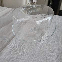 Princess House Cake Stand With Dome