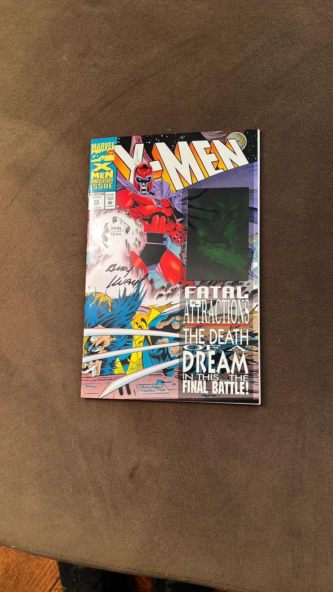 X-Men Vol. 1 #25 1993 w / Signed C.O.A Hologram Cover