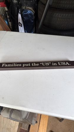USA. Vertical wood sign