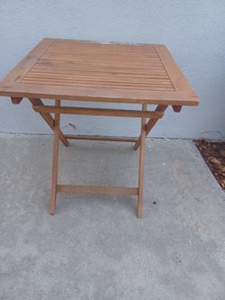 Solid Teak Wood 28" Folding Patio Table