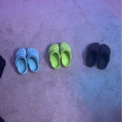 3 Pairs Of Crocs 