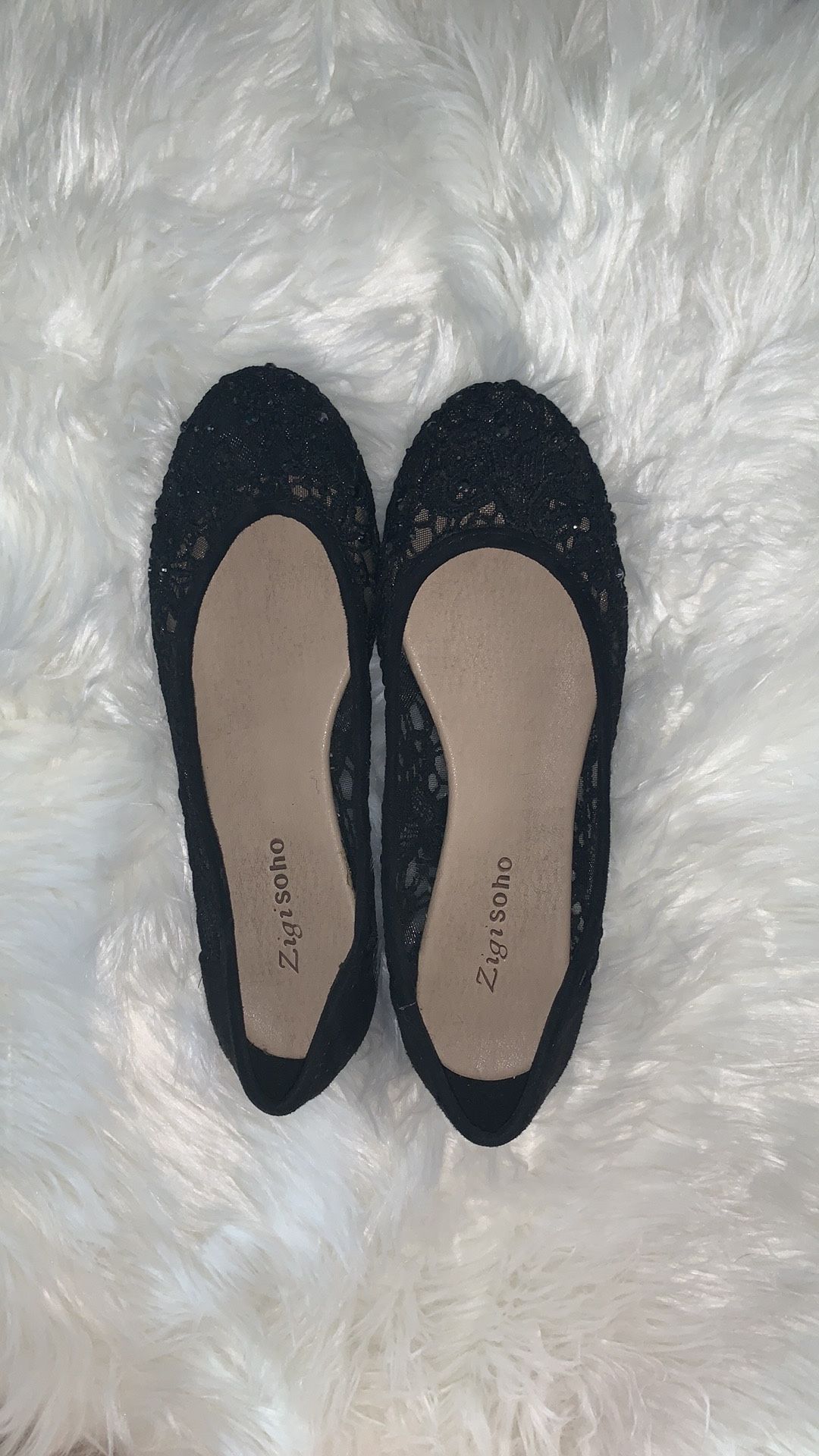 Zigi Soho Black Sparkle Flats - Women’s Size 7.5