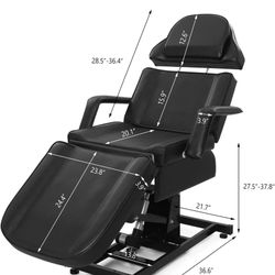 Fully Electric Salon Tattoo Massage Chair W/ Remote