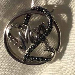 Sterling Silver Mothers Pendant W/ SS Chain 