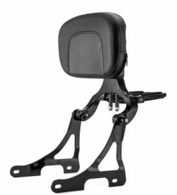 Gloss Black Adjustable Backrest Sissy Bar for Harley Sportster XL 883/1200 (2004–2022)