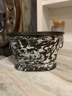 Metal bin. From home interior