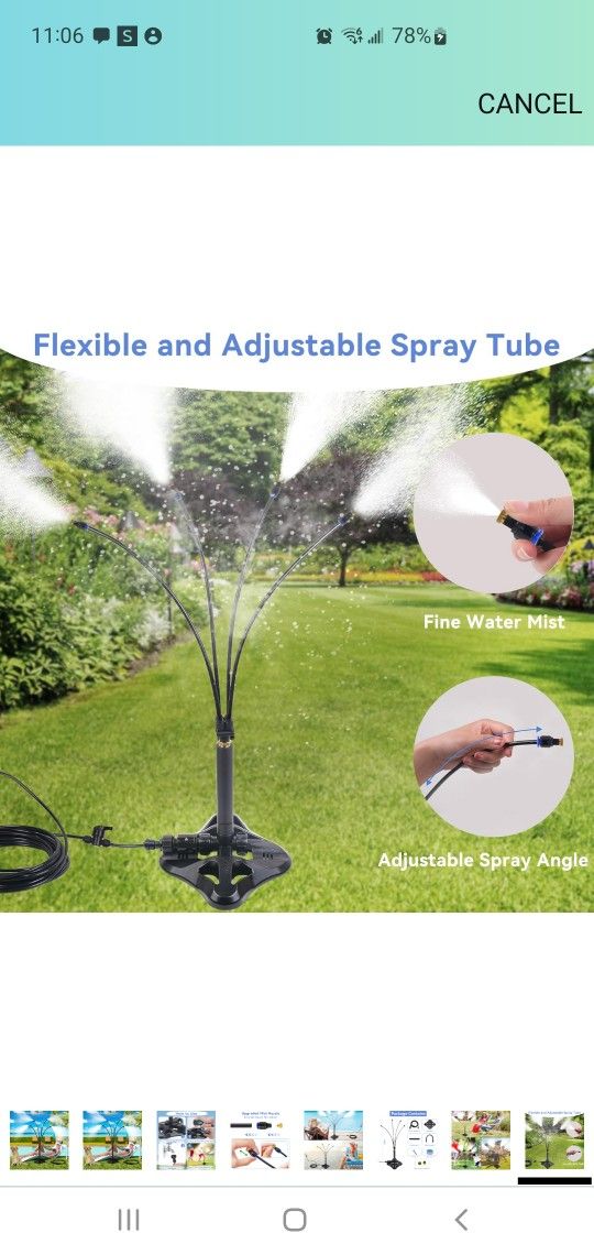 Standing Misters for Outside Patio, Portable Mister Cooling System with 26.24FT Misting Line, Upgrade Standing Patio Misters for Cooling Outdoor, Pool