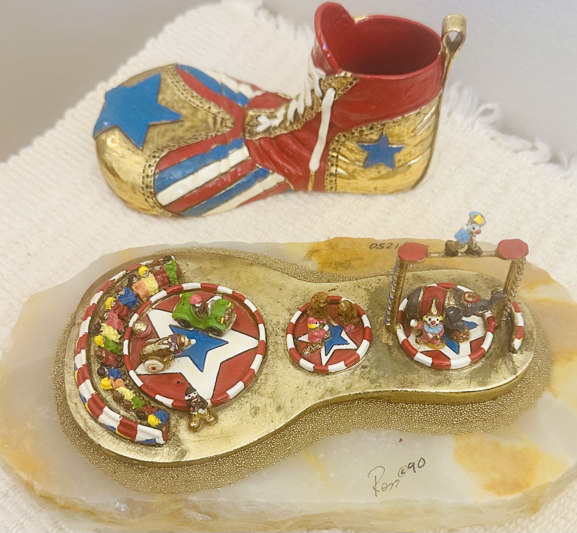Rare Find! Vintage Ron Lee's 'The Greatest Little Shoe On Earth' Circus in a Shoe Signed 241/1250 c.1990