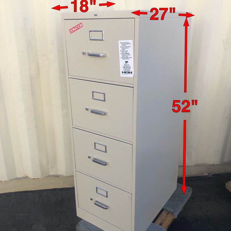 Metal File Cabinet (4) drawers