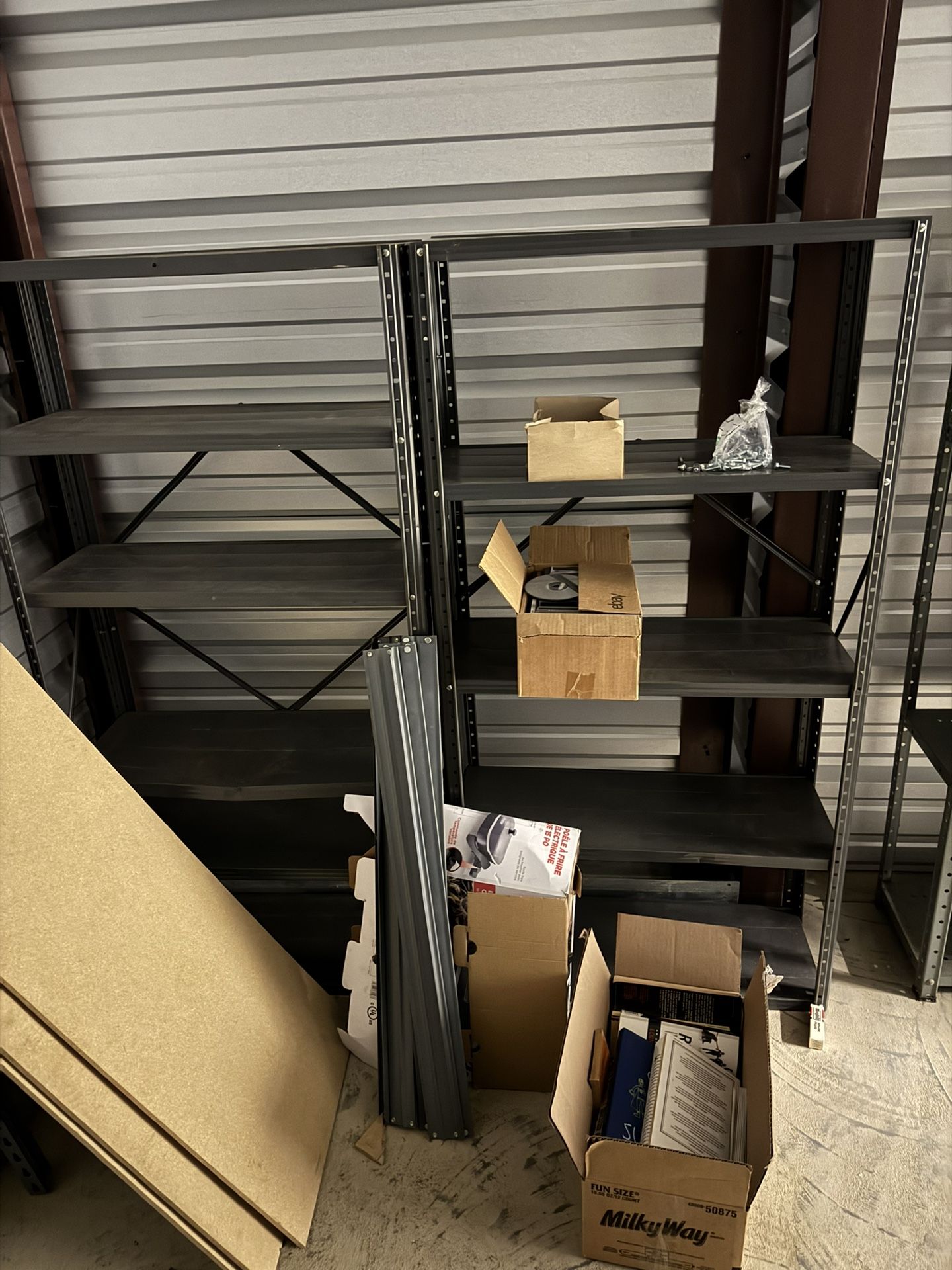 Assorted Size Metal Storage Shelves $20 Dollars Each