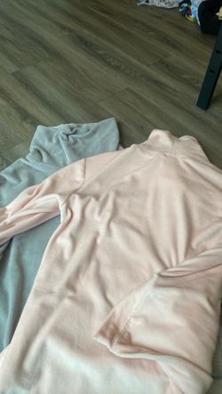 Gray and Pink jackets to the neck