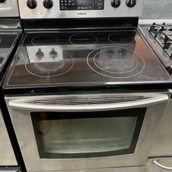 Stainless Steel Samsung 5 Burner Stove W/ Convection 